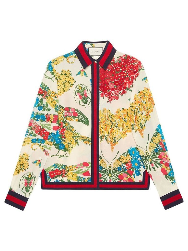 Gucci corsage print silk shirt - Multicolour