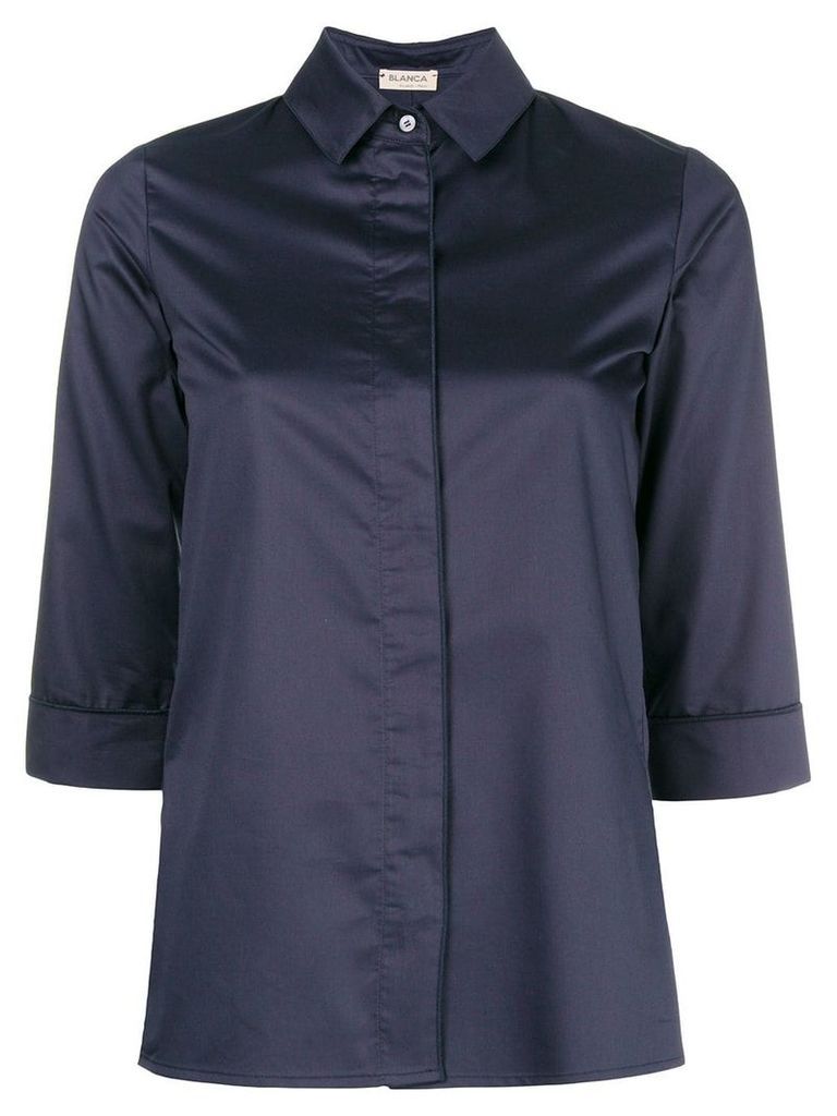 Blanca Vita three-quarter sleeved shirt - Blue
