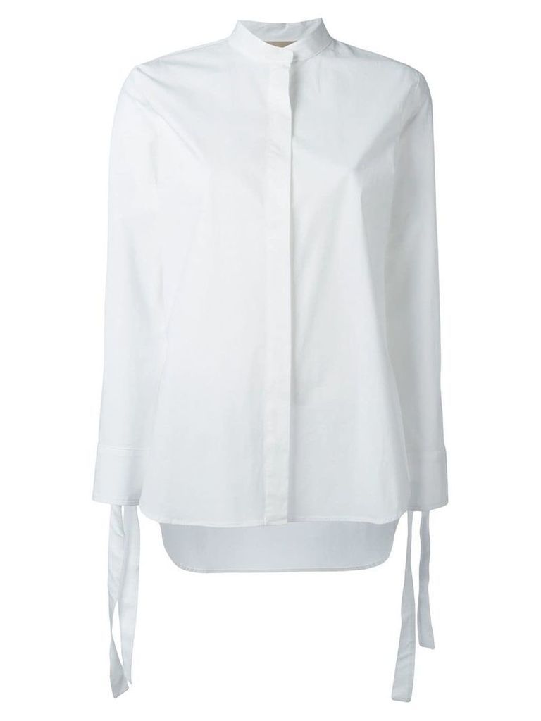 Erika Cavallini plain high-low hem shirt - White