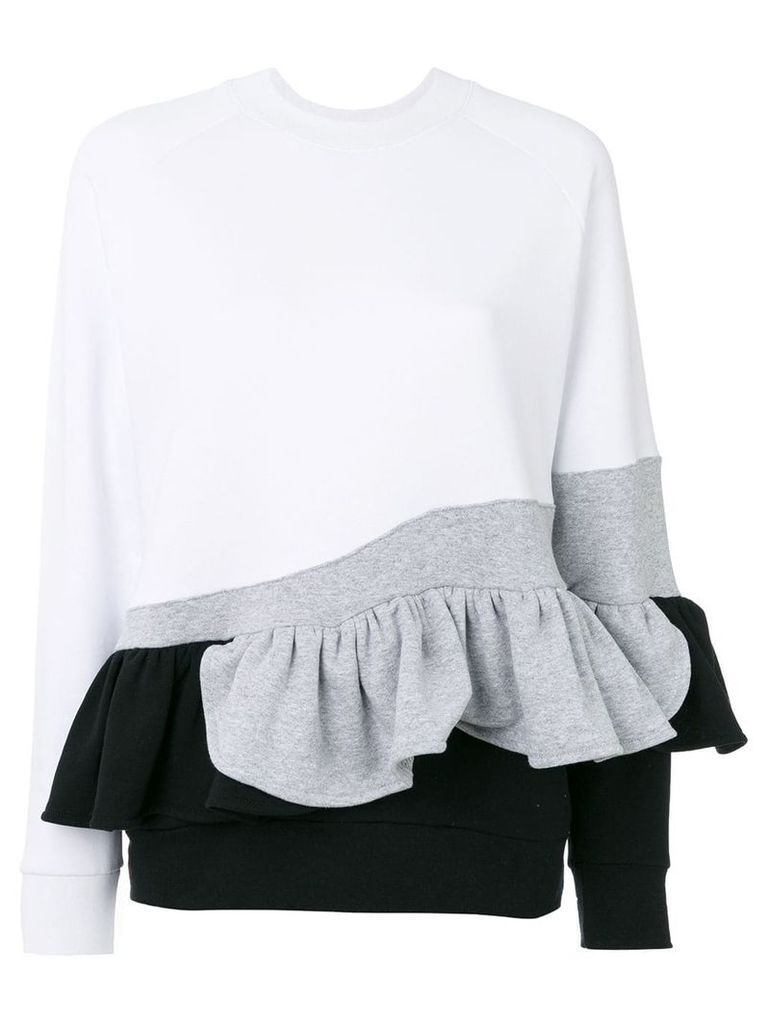Ioana Ciolacu sweatshirt with ruffle detail - White