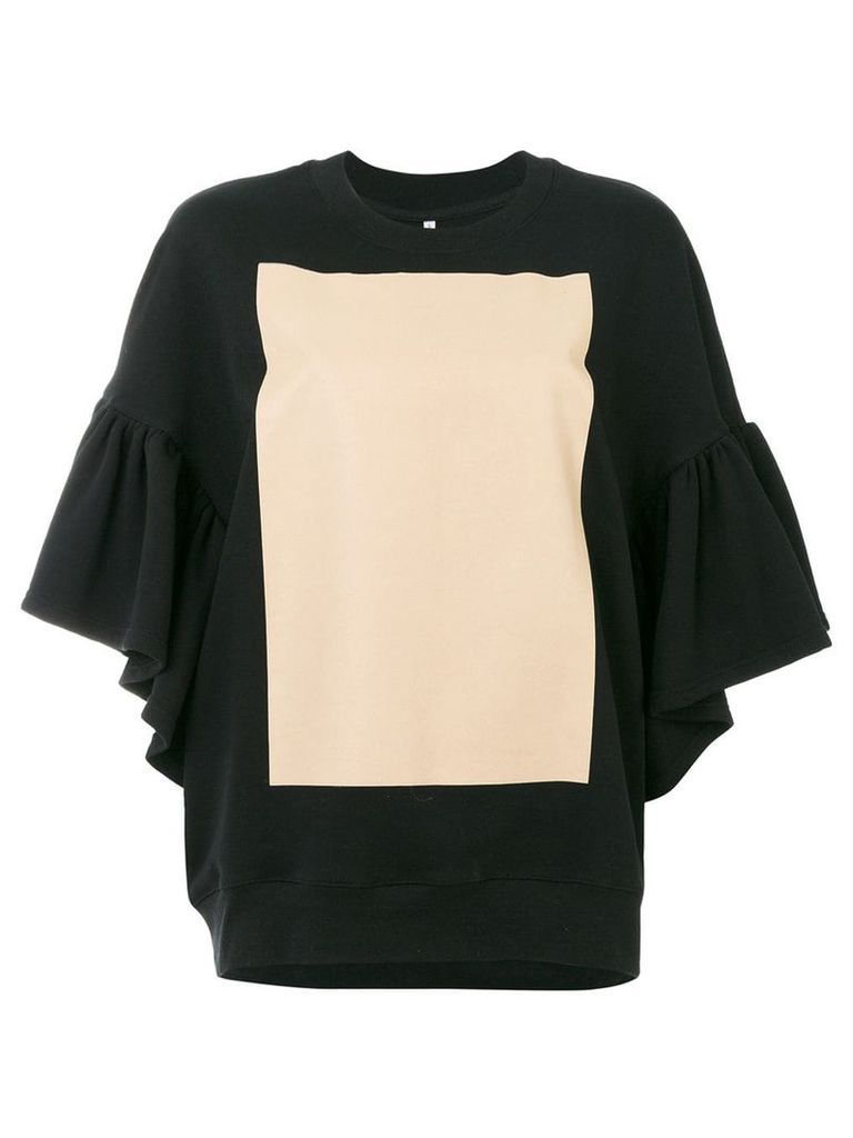 Ioana Ciolacu sweatshirt with ruffled sleeves - Black