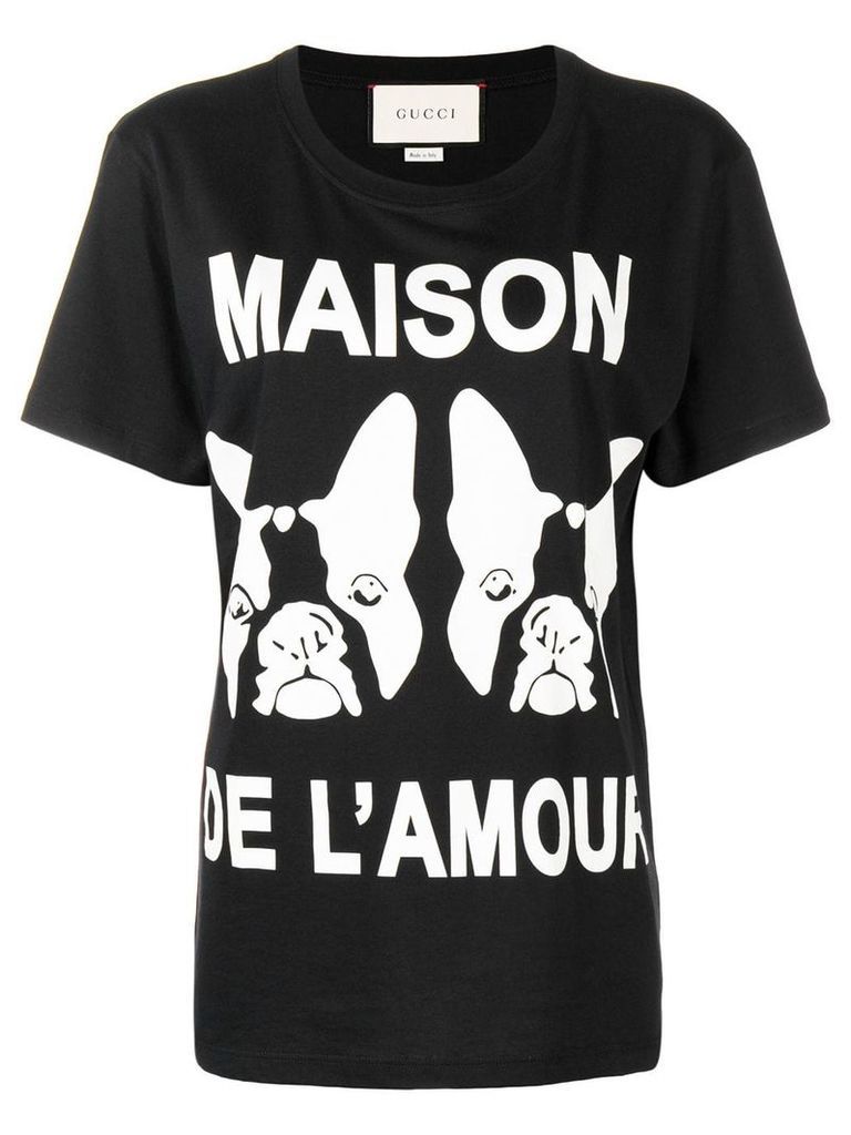 Gucci Maison de L'amour printed T-shirt - Black
