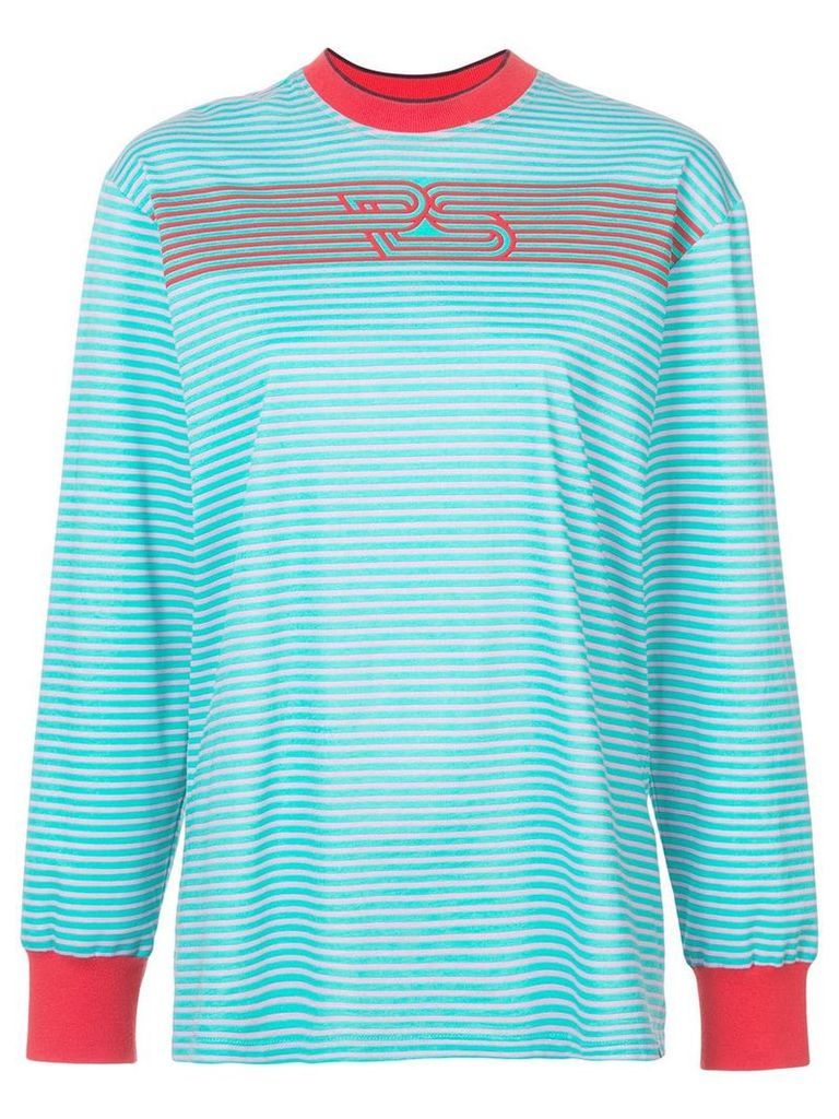 Proenza Schouler PSWL Stripe Mockneck Long Sleeve T-Shirt -