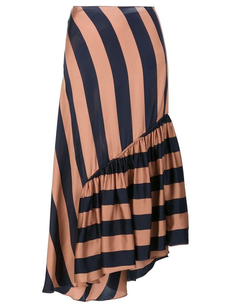 Stella McCartney fluid striped skirt - Brown