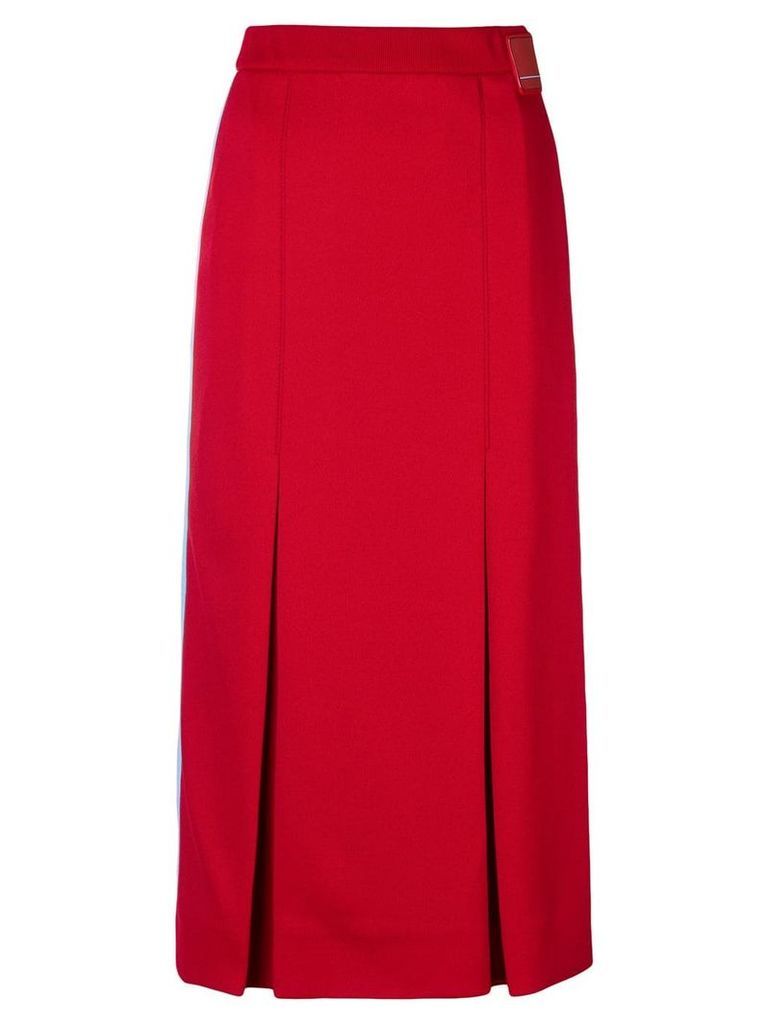 Prada logo badge skirt - Red