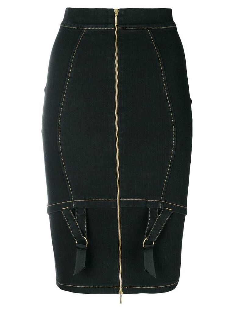 Murmur zipped pencil skirt - Black