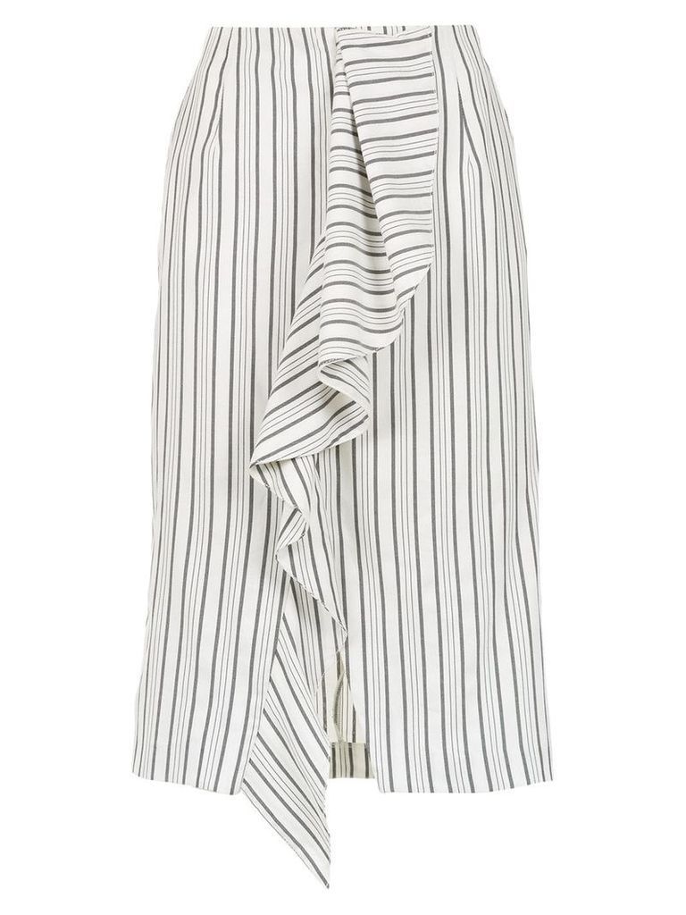 Tufi Duek striped midi skirt - White