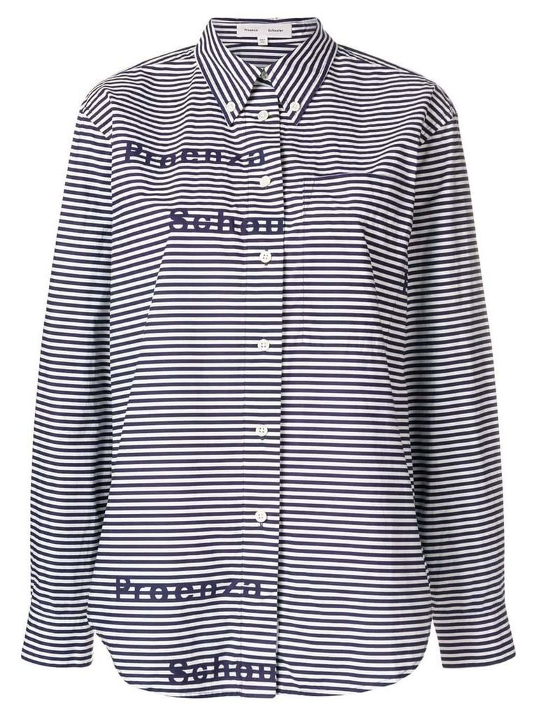 Proenza Schouler Stripe Poplin Shirt - Blue
