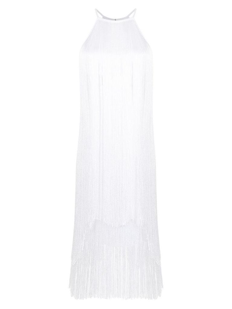 Tufi Duek shift dress with fringed details - White
