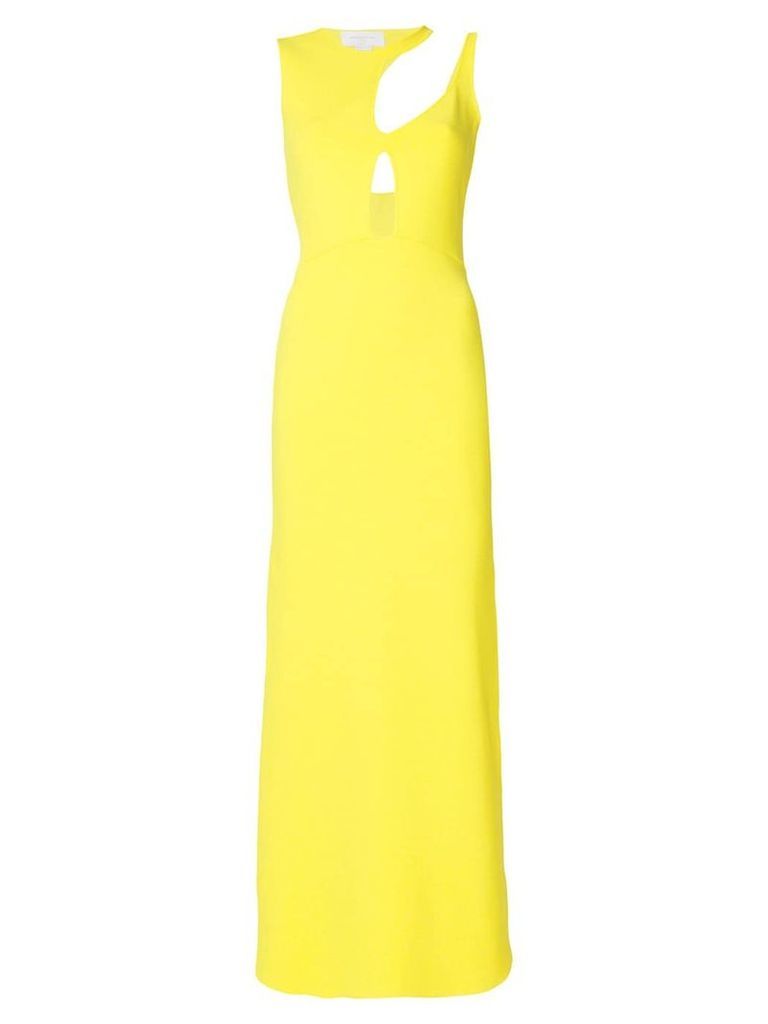 Esteban Cortazar cut-detail long dress - Yellow