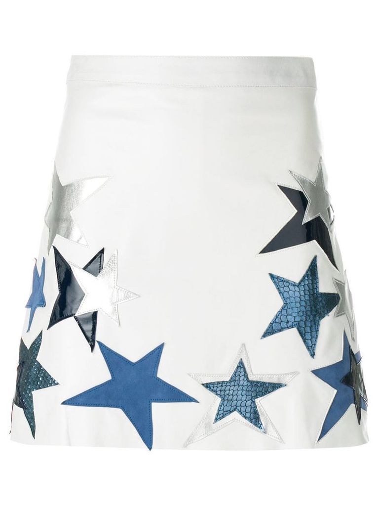 Manokhi star patch a-line skirt - White