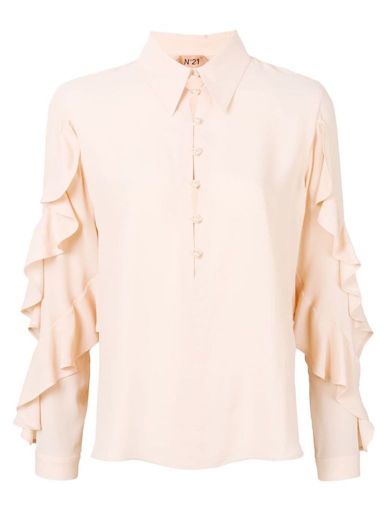 N°21 ruffle sleeve blouse - NEUTRALS