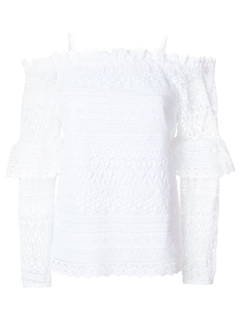 Steffen Schraut dropped shoulders crochet blouse - White