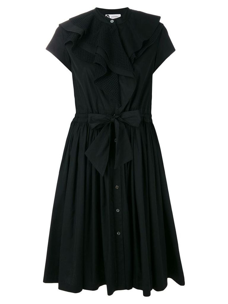 LANVIN poplin ruffle dress - Black