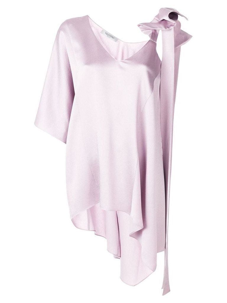 Valentino one shoulder bow blouse - PINK