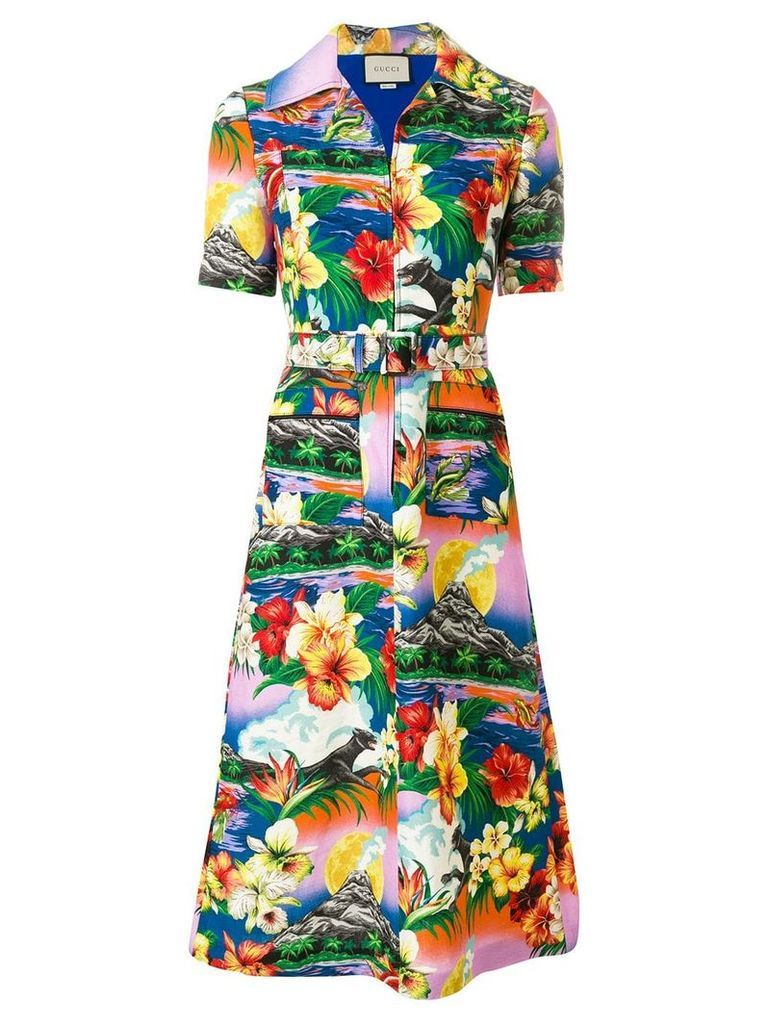 Gucci Hawaiian print dress - Multicolour