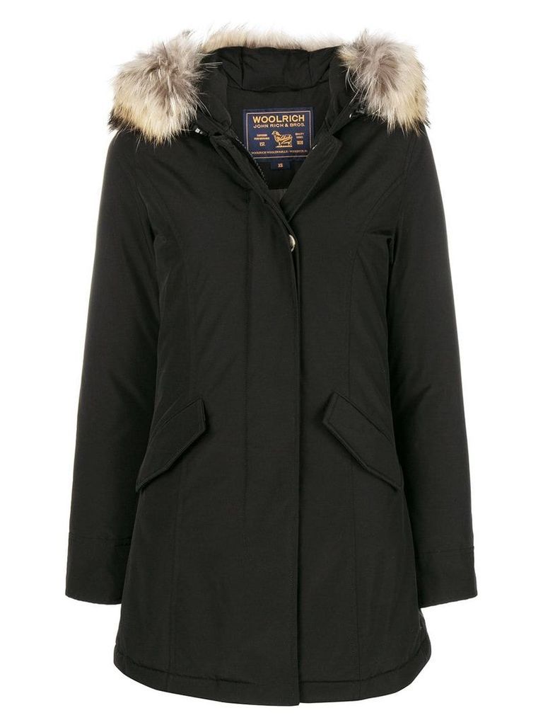 Woolrich fur raincoat - Black