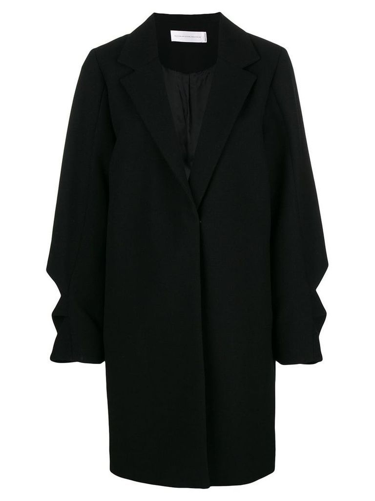 Victoria Victoria Beckham ruffled coat - Black