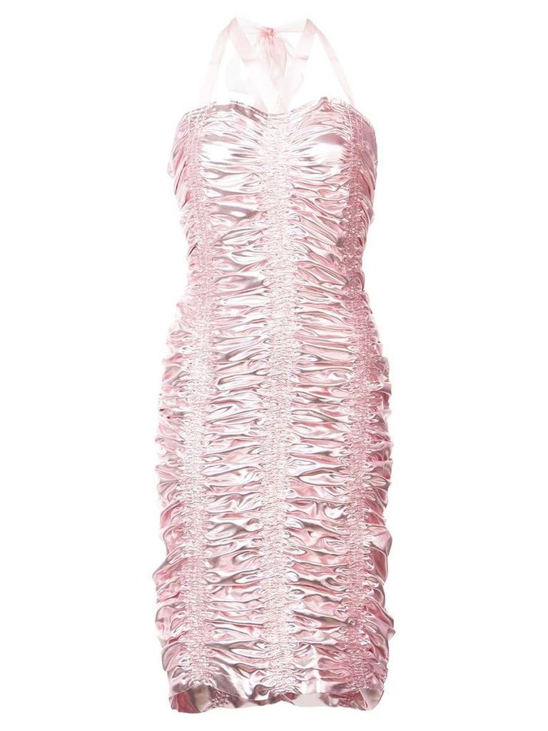 Neith Nyer ruched bodycon midi dress - PINK