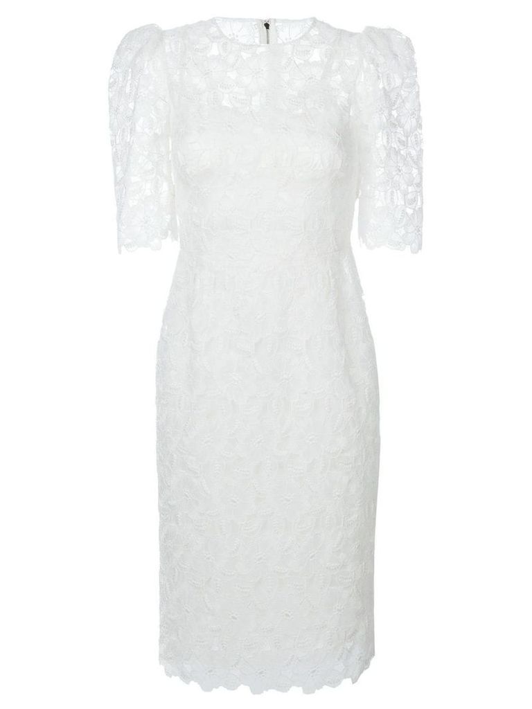 Dolce & Gabbana floral lace dress - White