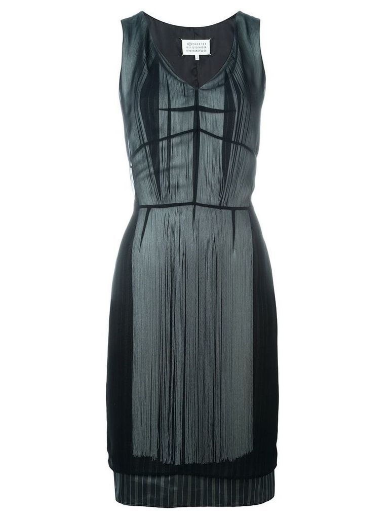 Maison Margiela layered fringe dress - Black