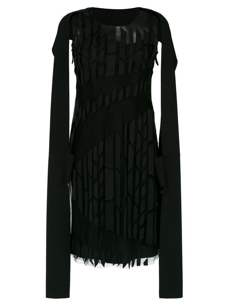 Gloria Coelho panelled cape dress - Black