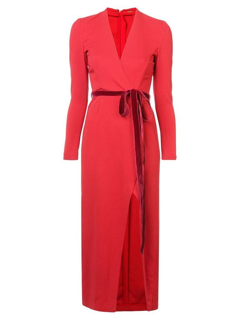 Adam Lippes belted midi dress - Red