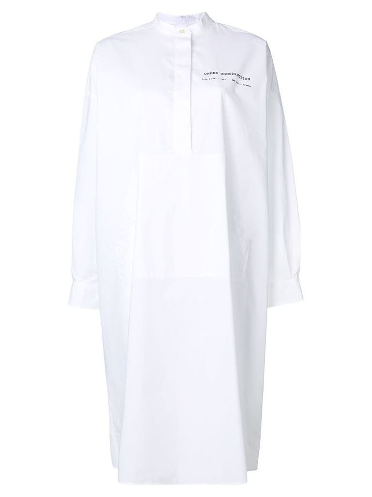 Mm6 Maison Margiela Under Construction shirt dress - White