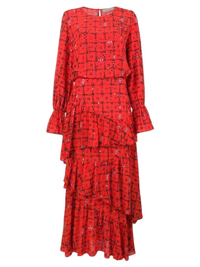 Preen Line Amina ruffled maxi dress - Red