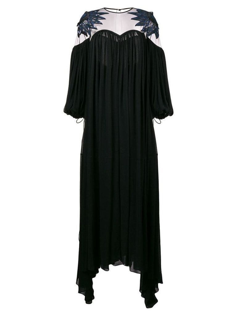 Fendi pleated long dress - Black
