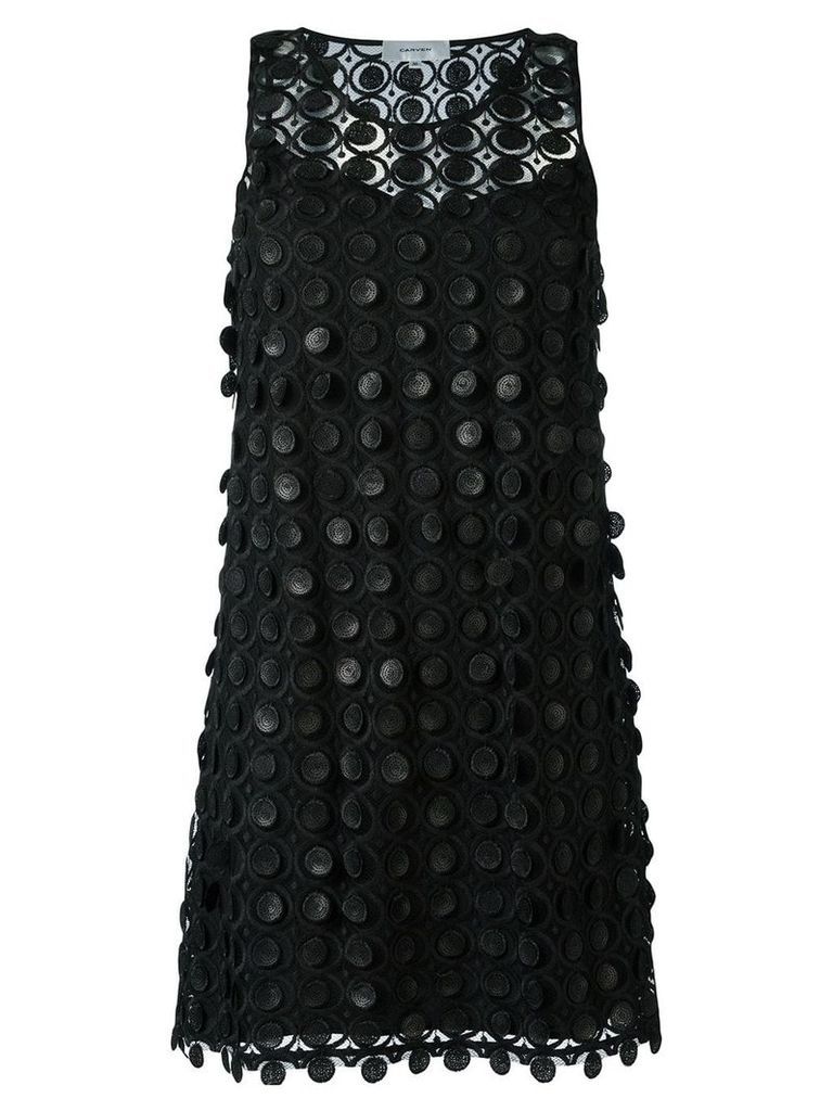 Carven embroidered lace dress - Black
