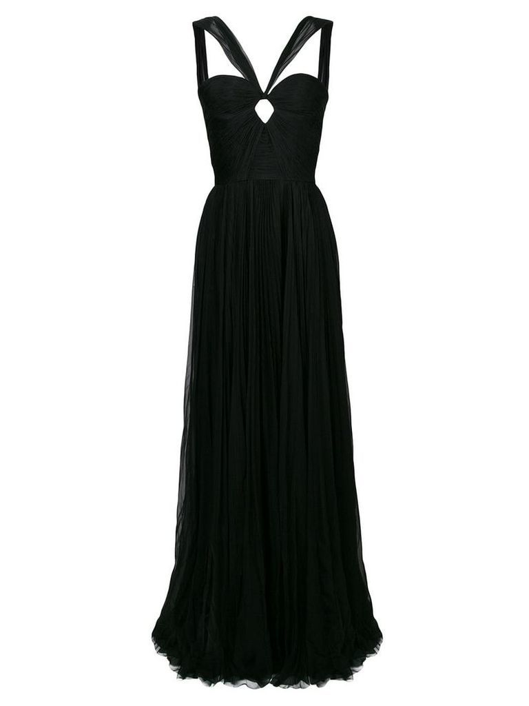 Dsquared2 fitted bustier flared gown - Black