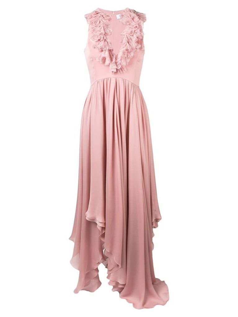 Anna Molinari ruffle neck dress - Pink