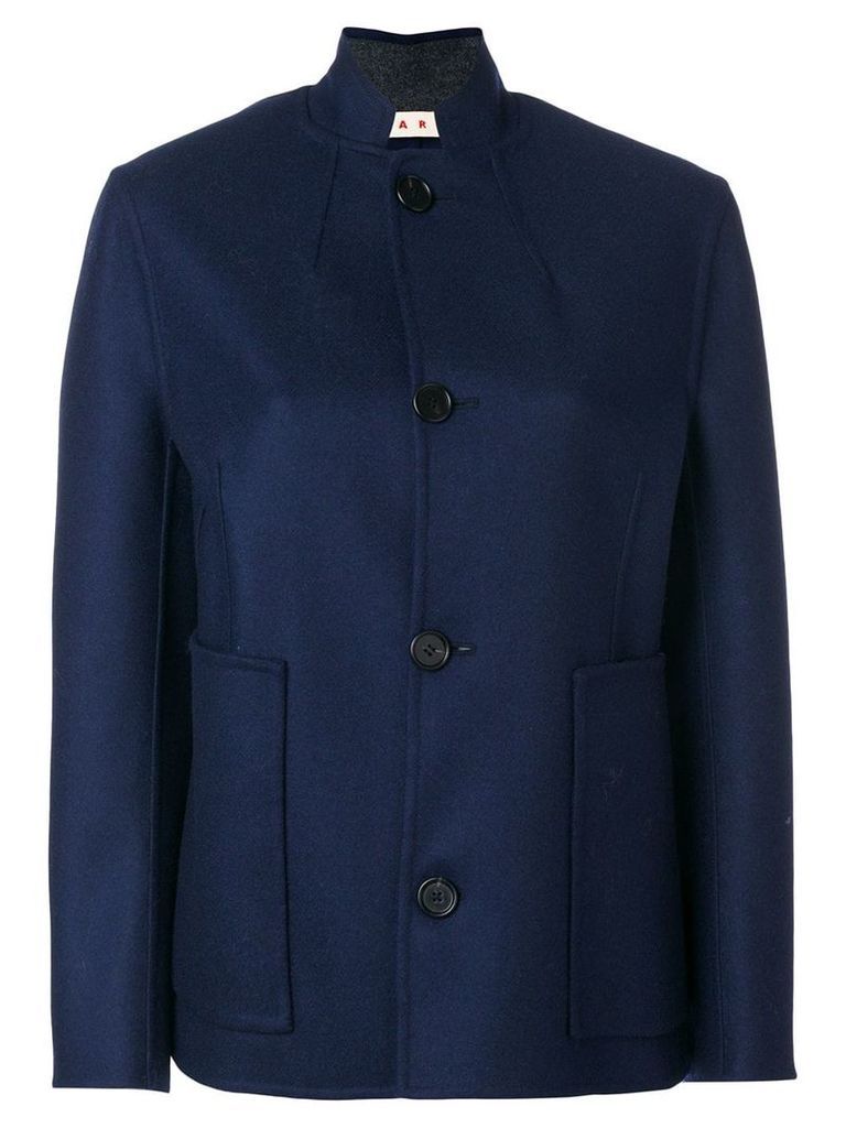 Marni mandarin collar jacket - Blue