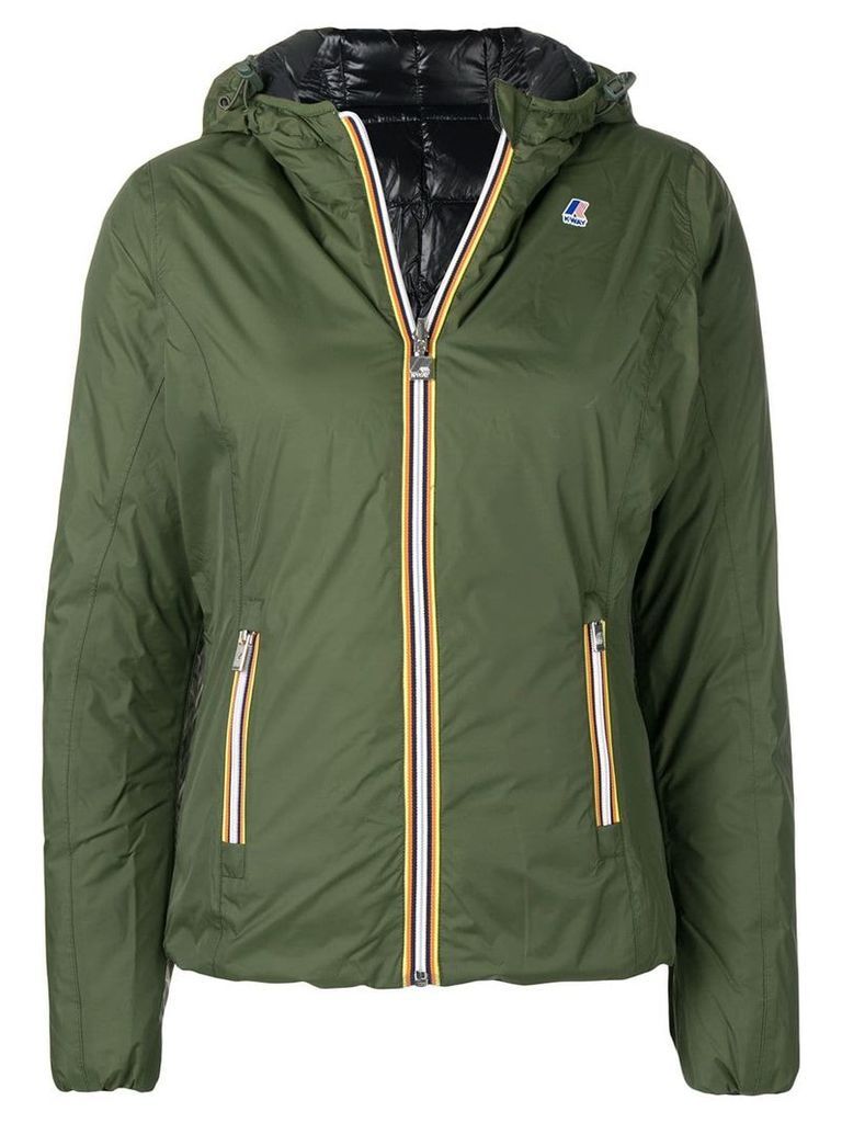 K-Way zipped padded jacket - Green