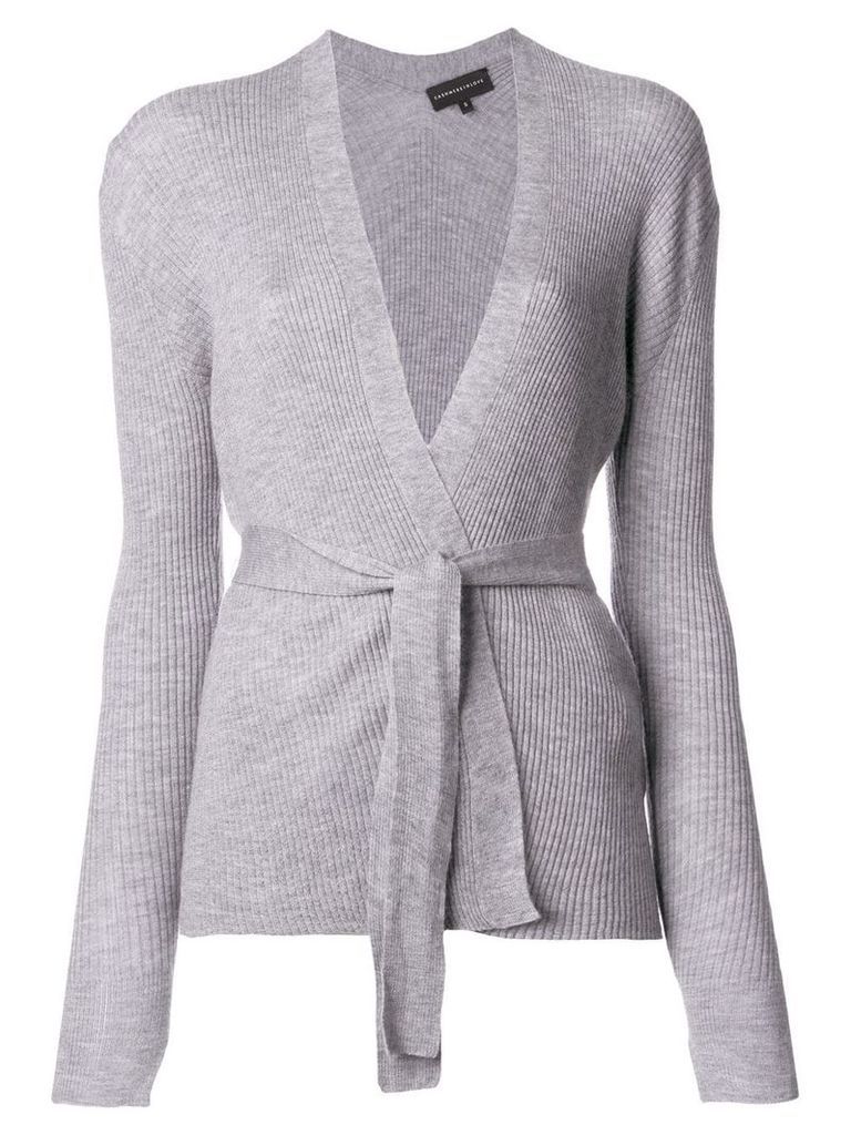 Cashmere In Love cashmere belted cardigan - Grey