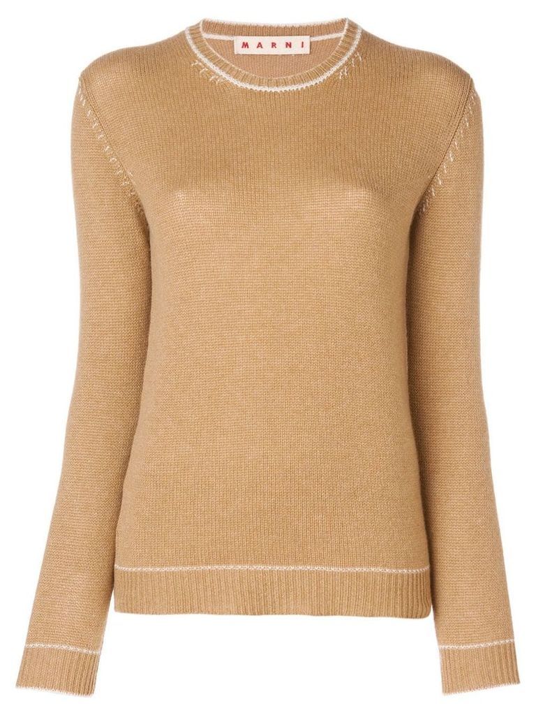 Marni fitted silhouette sweater - Brown