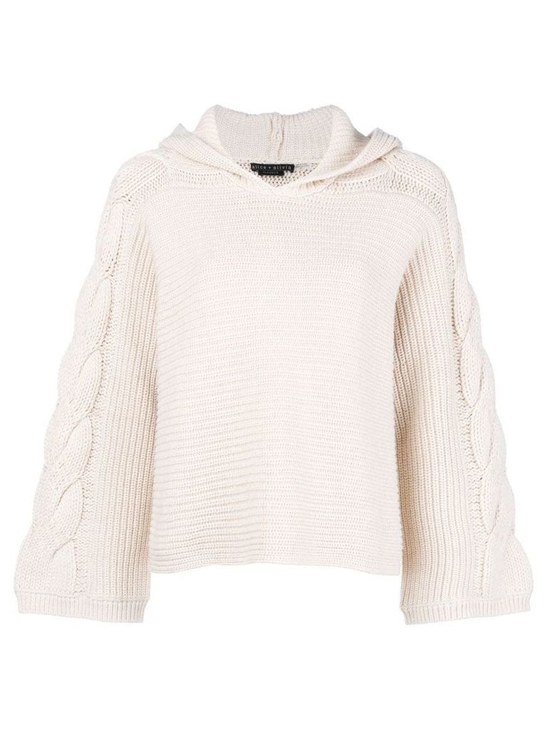 Alice+Olivia hooded sweater - NEUTRALS