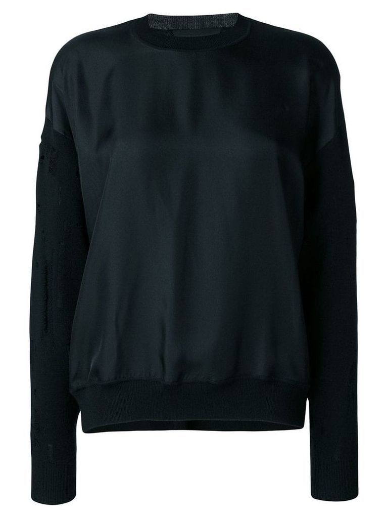 Alexander Wang distressed detail sweater - Black
