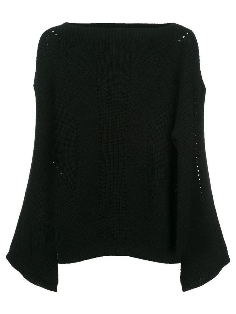 Nili Lotan cut-detail draped sweater - Black