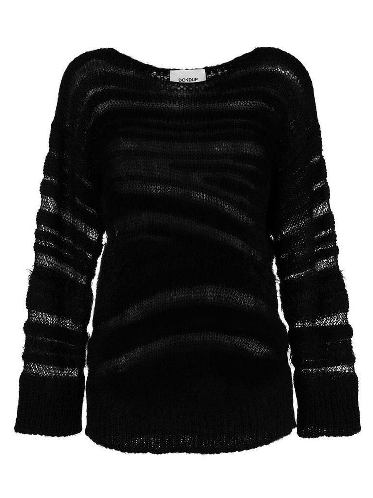 Dondup distressed long-sleeve sweater - Black