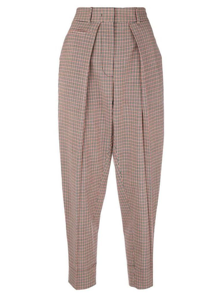 Cédric Charlier checked trousers - Red