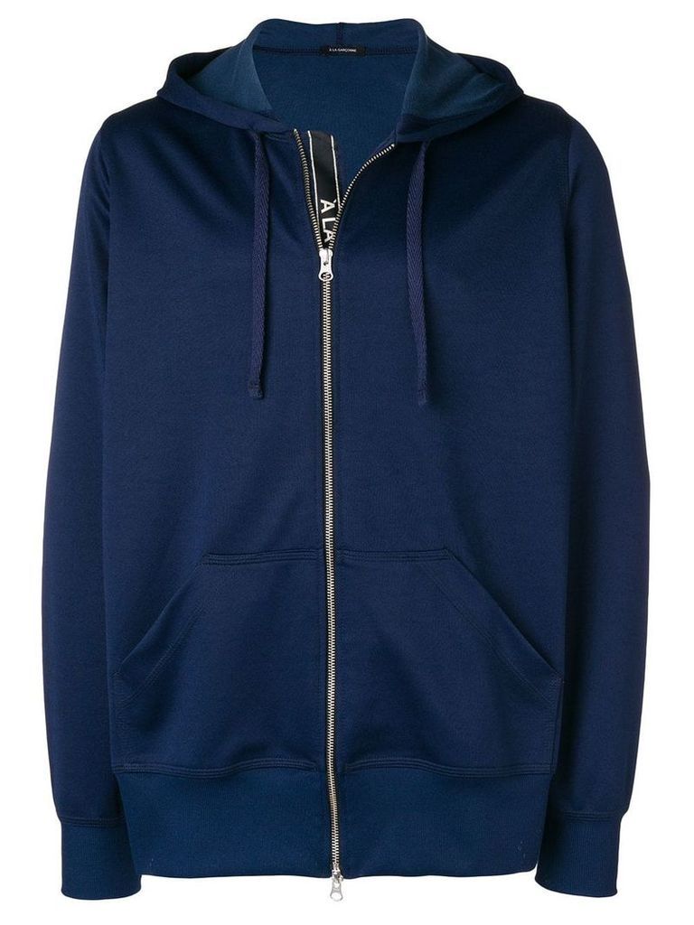 À La Garçonne side stripe zipped hoodie - Blue
