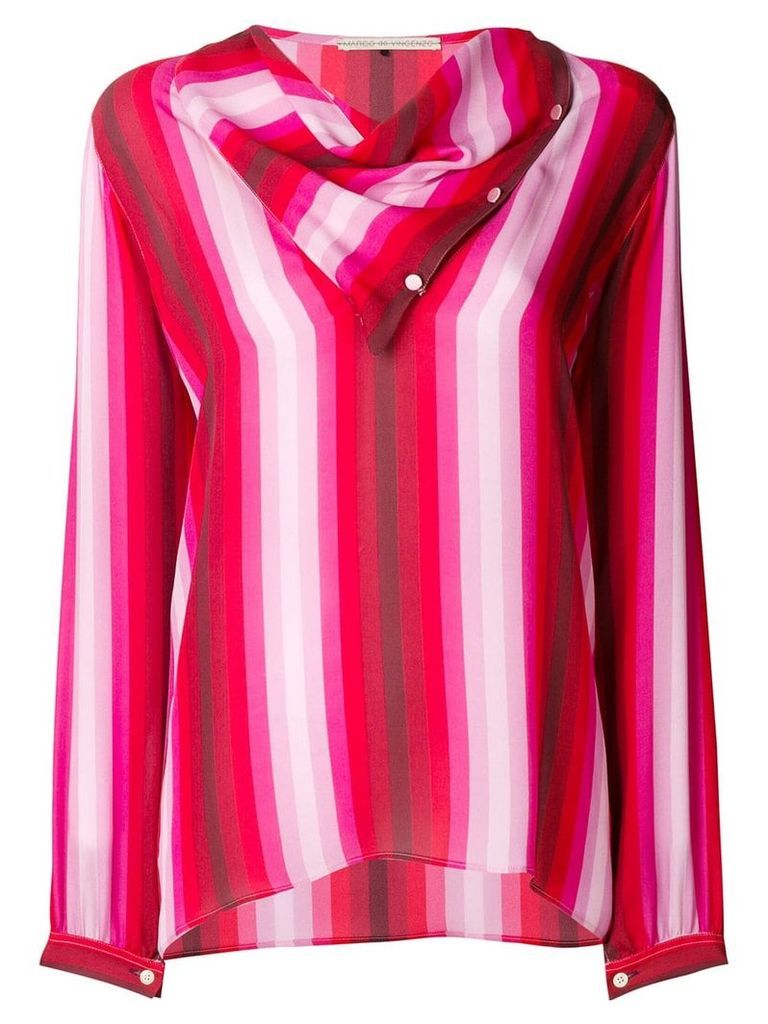 Marco De Vincenzo draped striped blouse - Multicolour