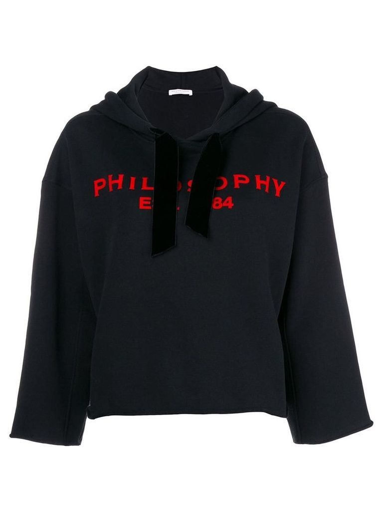 Philosophy Di Lorenzo Serafini cropped logo hoodie - Black
