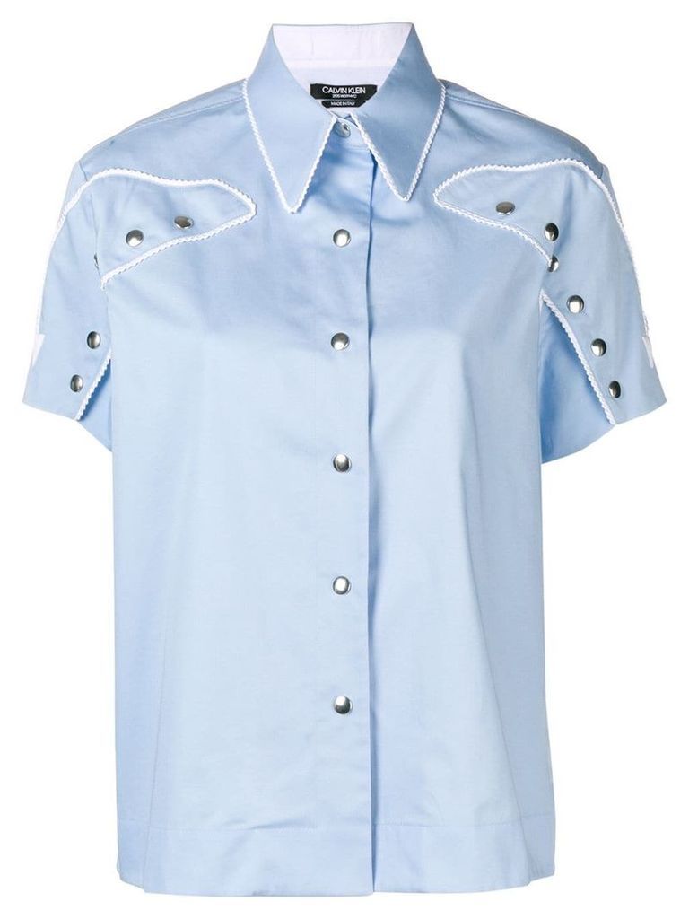 Calvin Klein 205W39nyc short sleeved western shirt - Blue
