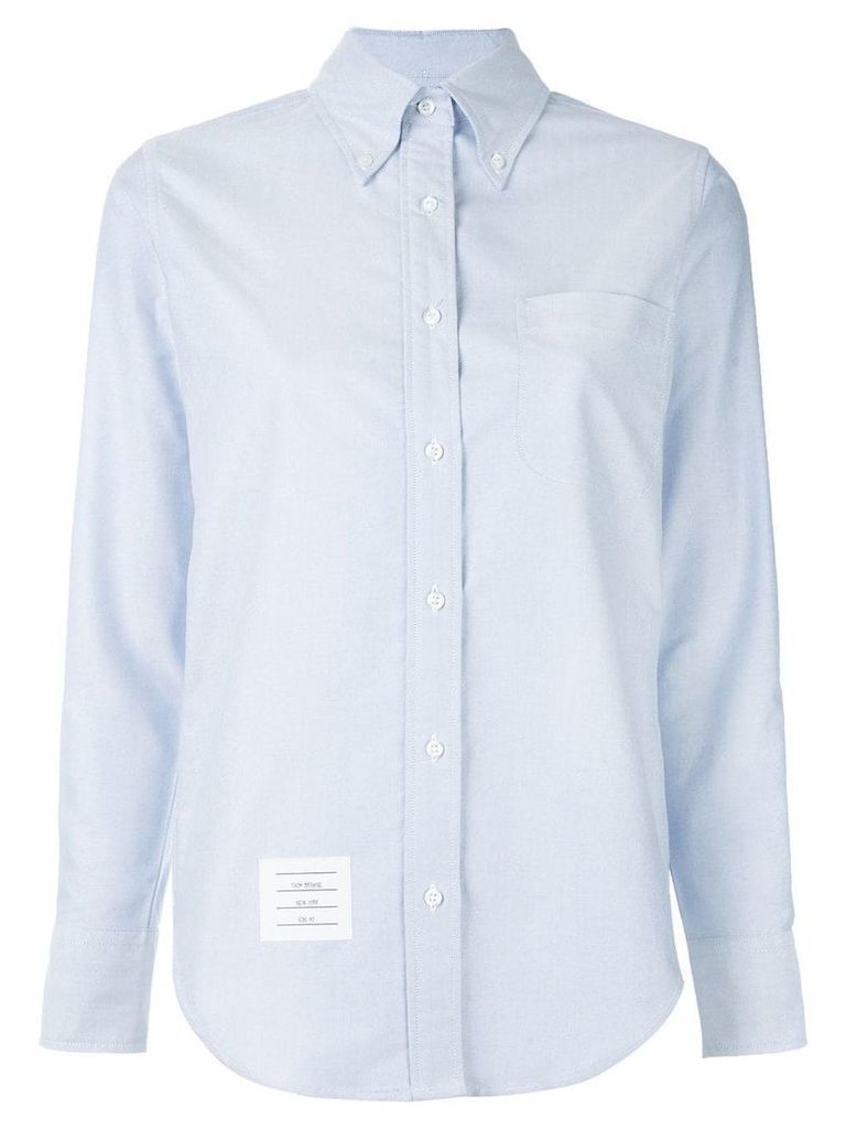 Thom Browne Classic Long Sleeve Button Down Shirt In Blue Oxford