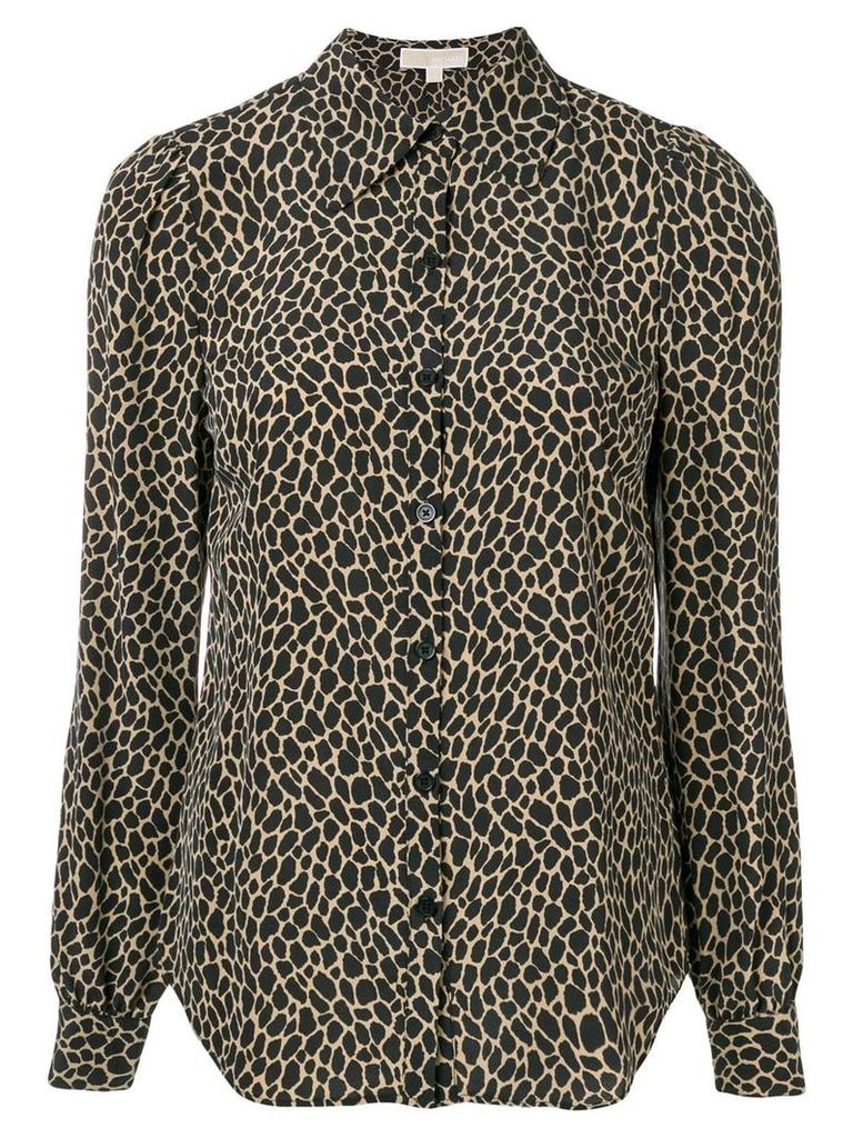 Michael Michael Kors leopard print fitted shirt - NEUTRALS