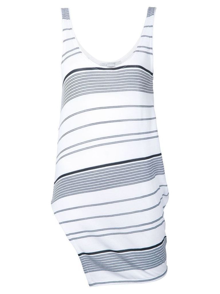 Stella McCartney striped asymmetric top - White