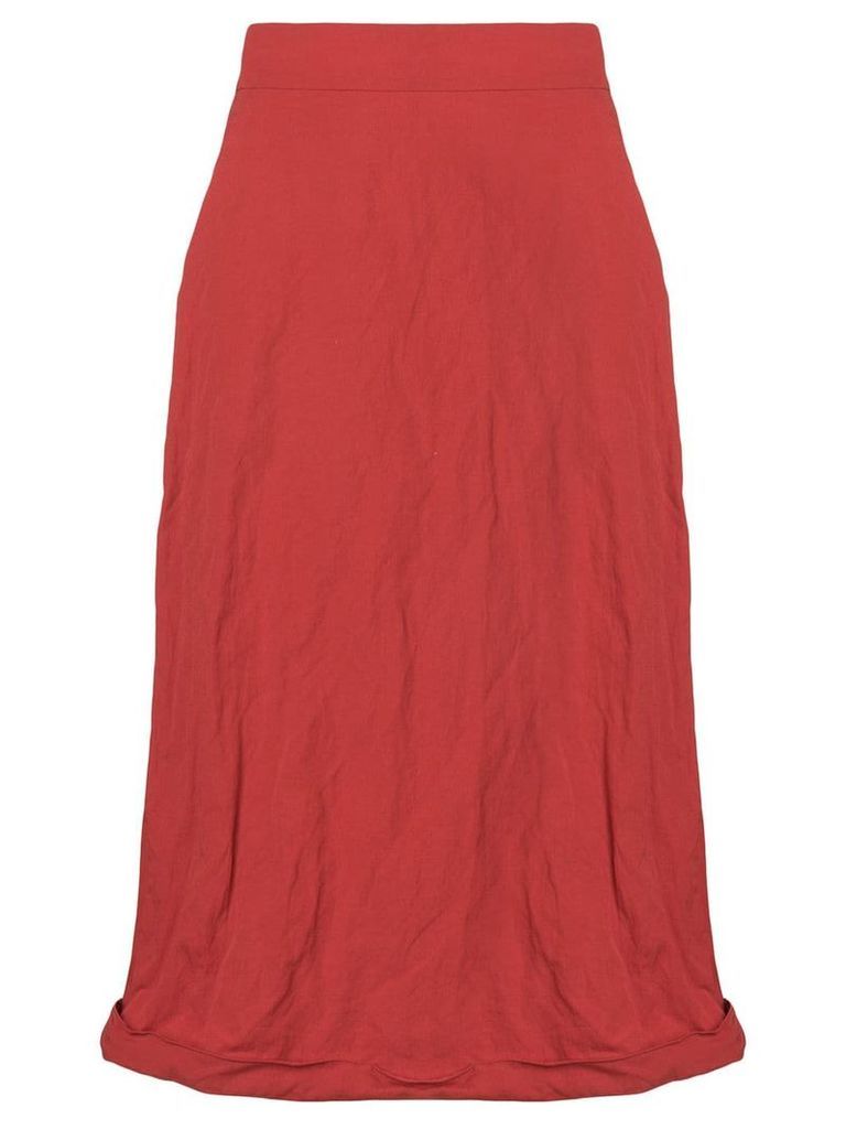 Ports 1961 crinkled midi skirt - Red